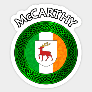 Irish Flag Shamrock Celtic Knot - McCarthy Sticker